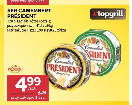 Ser camembert naturalny Président promocja w Stokrotka