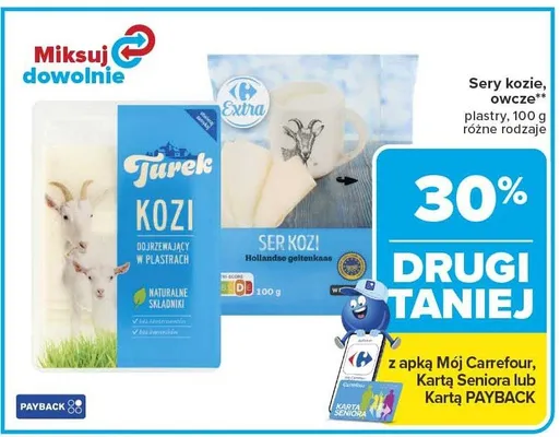 Sery kozie Turek w plastrach promocja w Carrefour