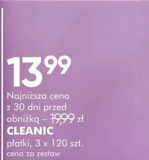 Płatki CLEANIC płatki, 3 x 120 szt promocja w Makro