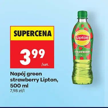 Napój green strawberry Lipton promocja w Biedronka
