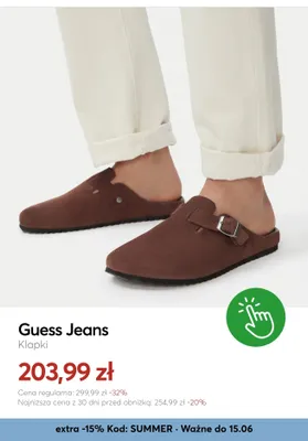 Klapki Guess Jeans promocja w eobuwie.pl