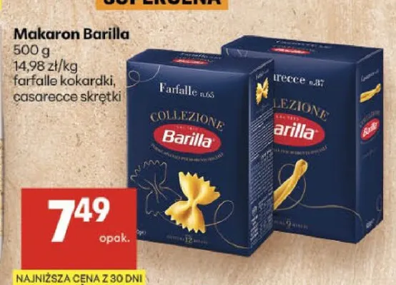 Makaron Barilla Casarecce promocja w Delikatesy Centrum