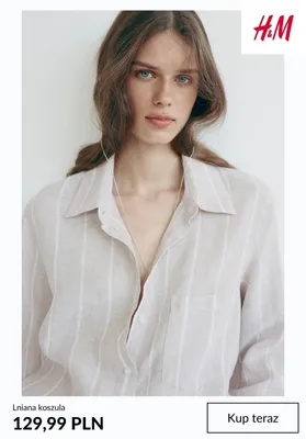 Koszula lniana H&M promocja w H&M