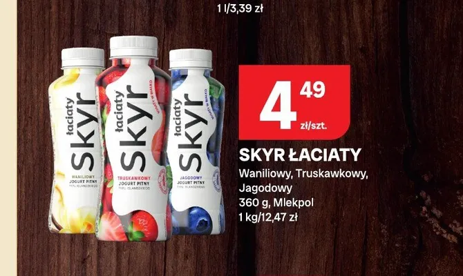 Skyr Łaciaty Truskawkowy promocja w Chorten