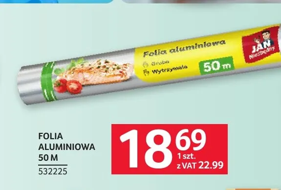 Folia aluminiowa Jan Niezbędny 50 m promocja w Selgros