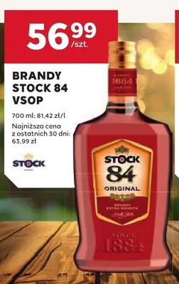 Brandy Stock 84 VSOP promocja w Stokrotka