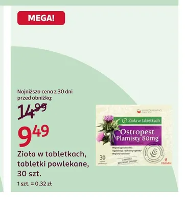 Tabletki powlekane Zioła w tabletkach promocja w Rossmann