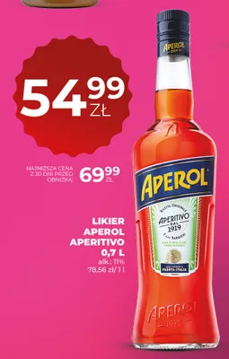 Likier Aperol Aperitivo promocja w Duży Ben