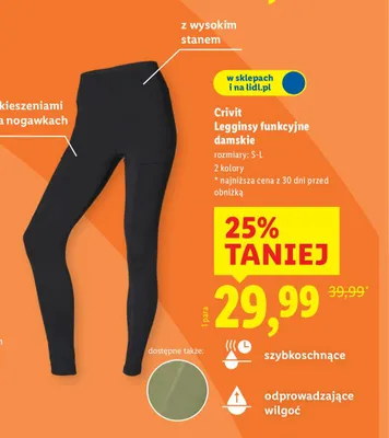 Leggings funkcyjne damskie promocja w Lidl