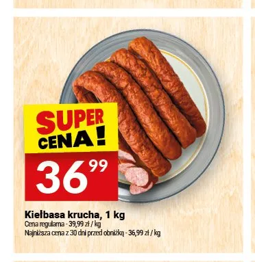 Kiełbasa krucha Białecki Wędzarnia promocja w Twój Market