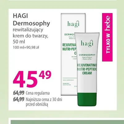 Rewitalizujący krem do twarzy Dermosophy Hagi promocja w Hebe
