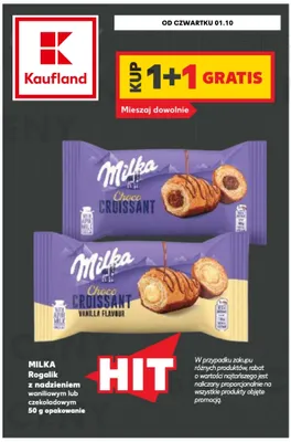 Rogalik z nadzieniem waniliowym Milka promocja w Kaufland