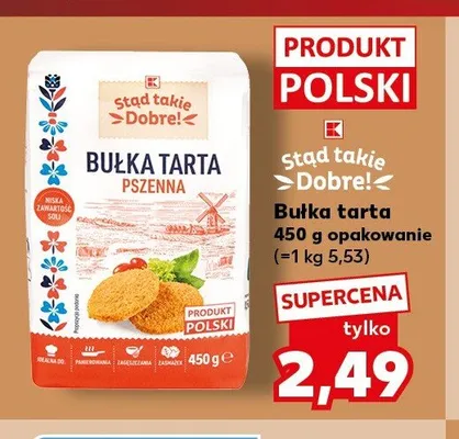 Bułka tarta pszenna Stąd takie Dobre! promocja w Kaufland