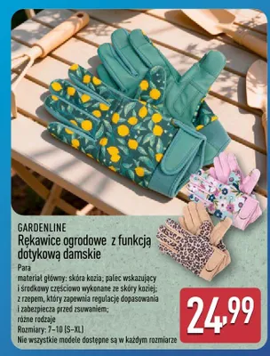 Rękawice ogrodowe z funkcją dotykową damskie promocja w Aldi