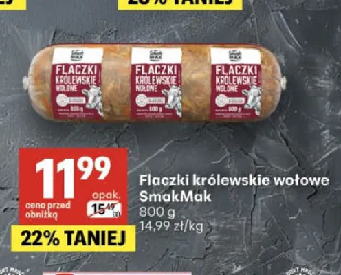Flaczki królewskie wołowe SmakMak promocja w Delikatesy Centrum