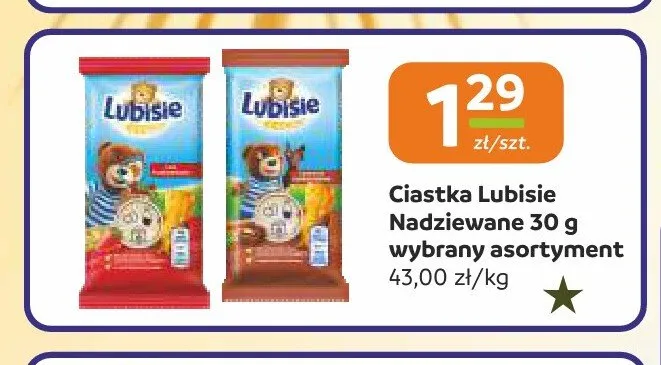 Ciastka Lubisie Nadziewane promocja w Społem Częstochowa