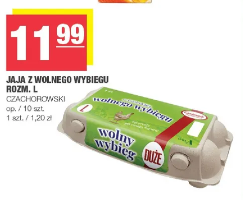 Jajka kurze z wolnego wybiegu rozm. L Czachorowski promocja w SPAR