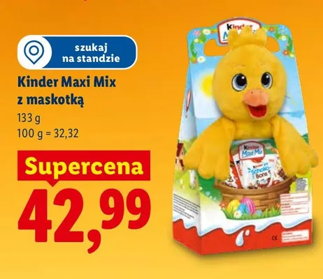 Czekolada Kinder Maxi Mix z maskotką promocja w Lidl