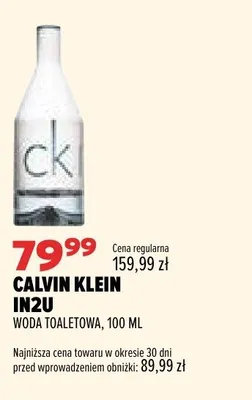 Woda toaletowa Calvin Klein In2U promocja w Drogerie Natura