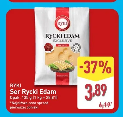 Ser Rycki Edam Ryki Exclusive promocja w Aldi