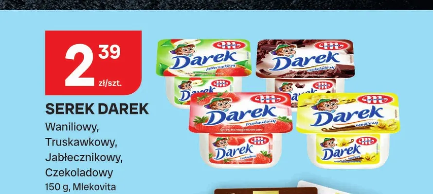 Serek Darek waniliowy Mlekovita promocja w Chorten