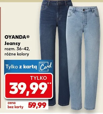Jeansy, różne kolory promocja w Kaufland