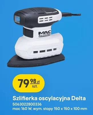 Szlifierka oscylacyjna Delta Mac Allister promocja w Castorama