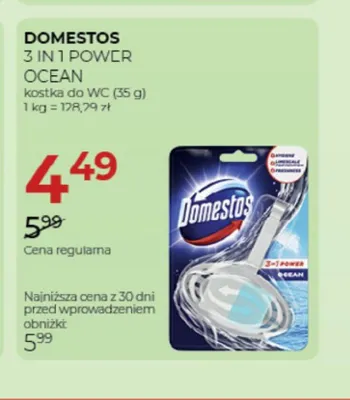 Kostka do WC Domestos 3 in 1 Power Ocean promocja w Drogerie Jawa