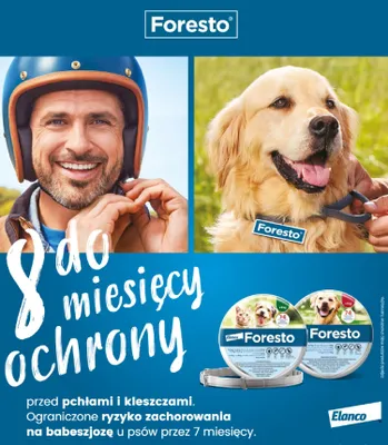 Obroża przeciw pchłom i kleszczom Foresto dla psów i kotów ≤ 8 kg promocja w Aquael zoo