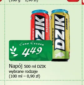 Napój Dzik Energy promocja w CEZAR Delikatesy