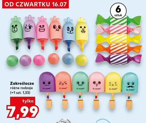 Zakreślacze 6-pak promocja w Kaufland