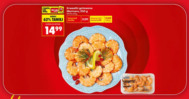 Krewetki gotowane Marinero promocja w Biedronka