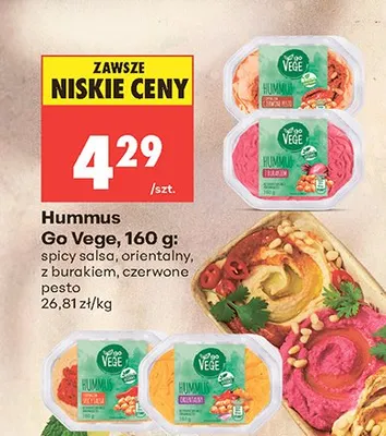 Hummus z burakiem Go Vege promocja w Biedronka