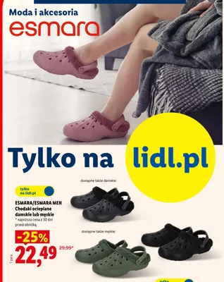 Chodaki ocieplane damskie Esmara promocja w Lidl