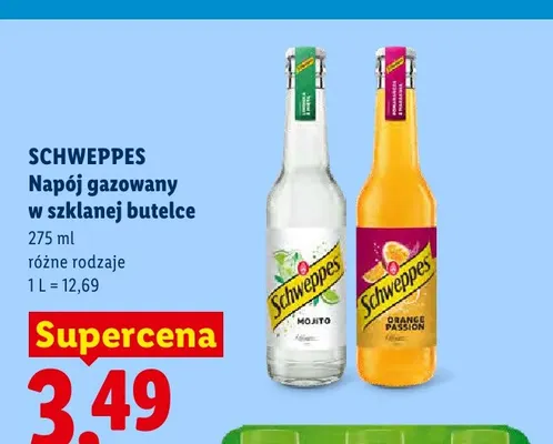 Napój gazowany Schweppes Mojito w szklanej butelce promocja w Lidl