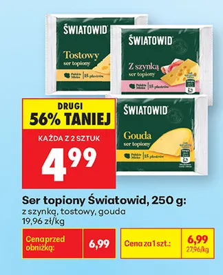 Ser topiony z szynką Światowid promocja w Biedronka
