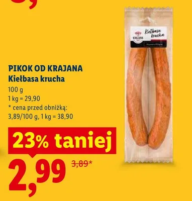Kiełbasa krucha promocja w Lidl