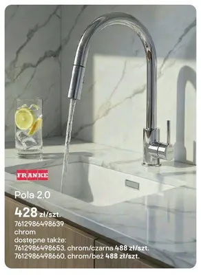 Bateria kuchenna FRANKE Pola 2.0 chrom/beż promocja w Castorama
