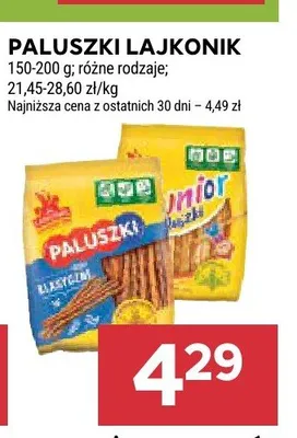 Paluszki Lajkonik promocja w Stokrotka