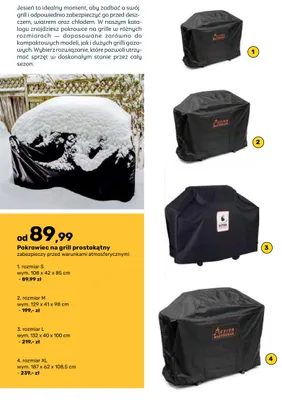 Pokrowiec na grill prostokątny Activa rozmiar S 108x42x85 cm promocja w Bricomarche
