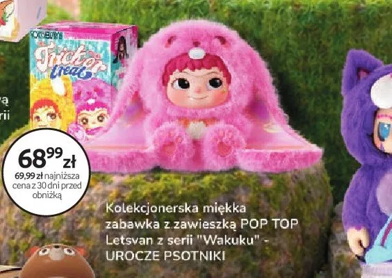 Kolekcjonerska miękka zabawka z zawieszką POP TOP Letsvan z serii "Wakuku" - UROCZE PSOTNIKI promocja w Dzień Dziecka