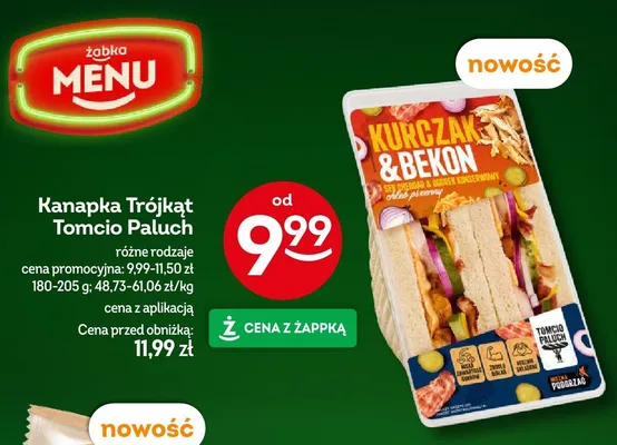 Kanapka trójkąt tomcio paluch promocja w Żabka