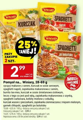 Pomysł na... Winiary sycący makaron z serem serowy promocja w Twój Market