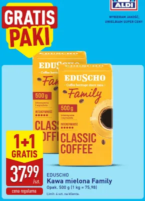 Kawa mielona Family Eduscho promocja w Aldi