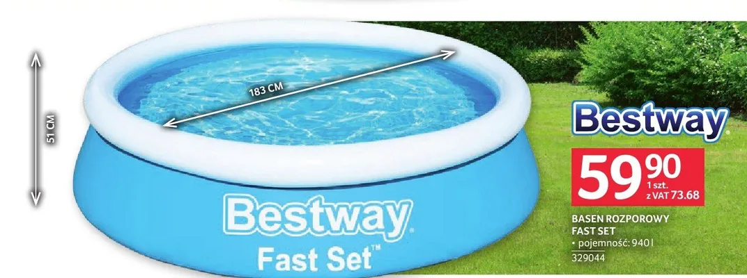 Basen rozporowy Fast Set 329044 promocja w Selgros