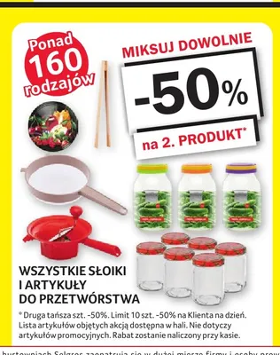 Słoiki i artykuły do przetwórstwa promocja w Selgros