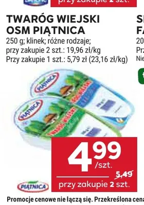 Twaróg wiejski OSM Piątnica klinek promocja w Stokrotka