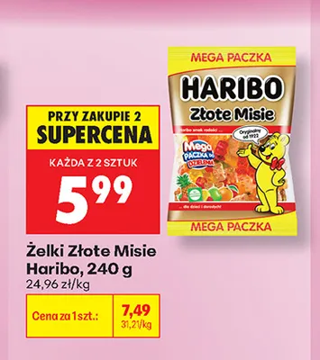 Żelki Złote Misie Haribo promocja w Biedronka