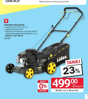 Kosiarka spalinowa Lider promocja w Selgros
