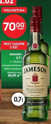 Whiskey Jameson promocja w Żabka